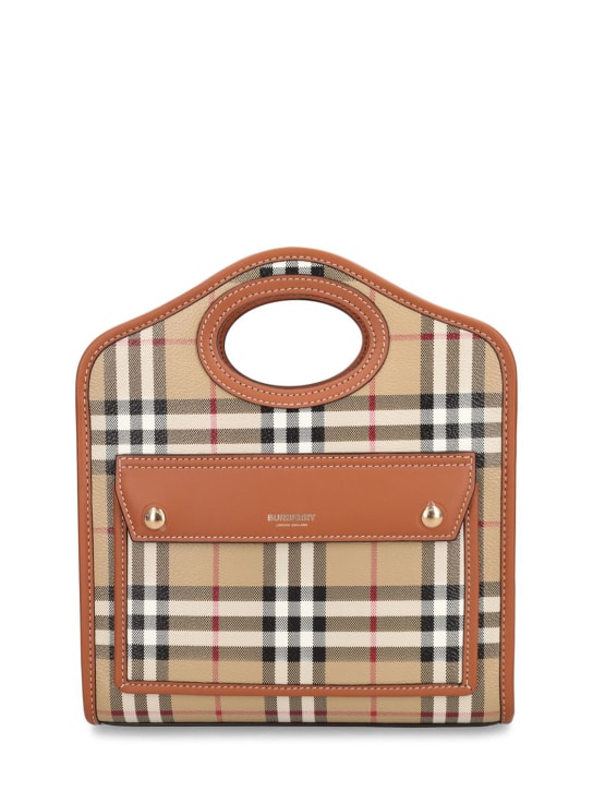 Burberry: Mini pocket top handle bag - women_0 | Luisa Via Roma
