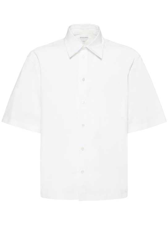 Bottega Veneta: Cotton shirt - White - men_0 | Luisa Via Roma
