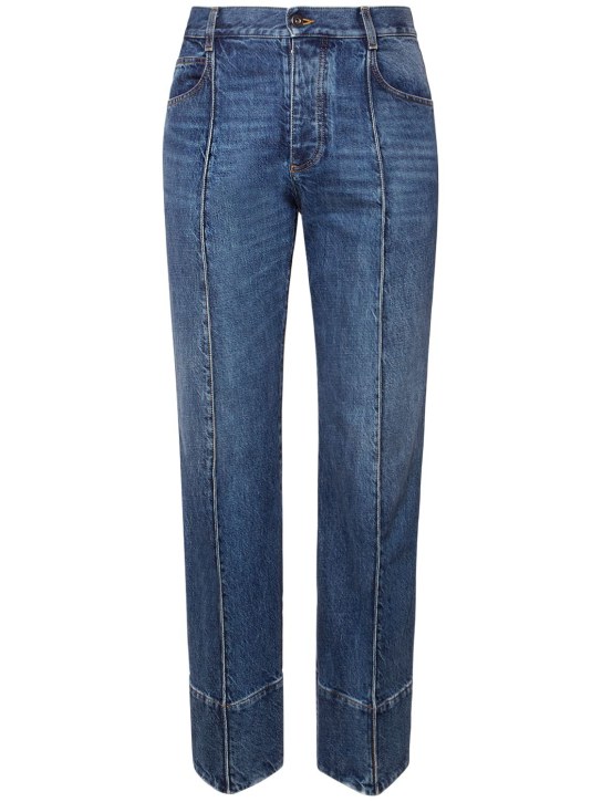 Bottega Veneta: Jeans in denim - Blu Notte - men_0 | Luisa Via Roma