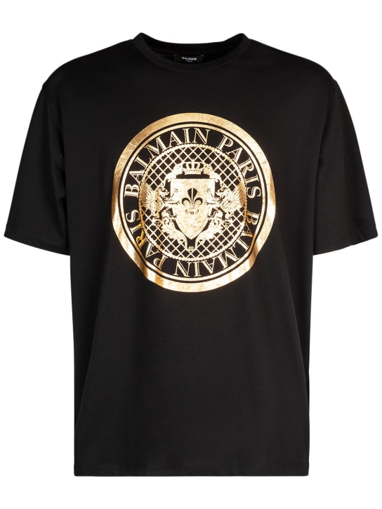 Coin foiled t-shirt - Balmain - Men | Luisaviaroma