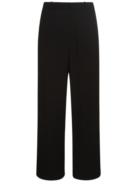 Balmain: LOCKERE HOSE AUS KREPP - Schwarz - men_0 | Luisa Via Roma