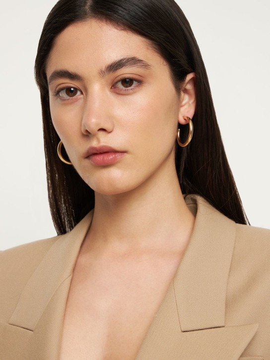 Jennifer Fisher: Mini Lily hoop earrings - Gold - women_1 | Luisa Via Roma