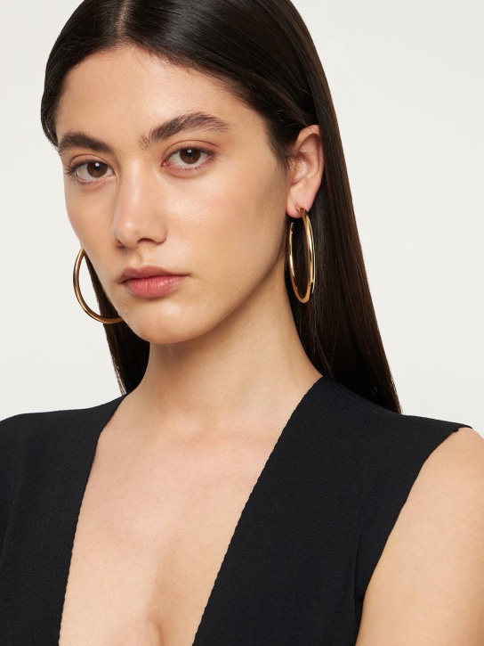 Jennifer Fisher: Lily big hoop earrings - Gold - women_1 | Luisa Via Roma