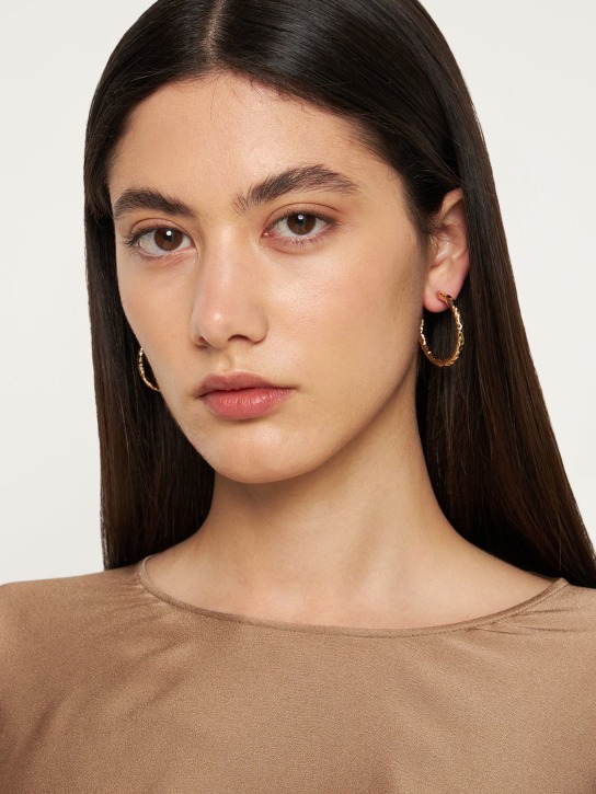 Jennifer Fisher: Mini Hailey hoop earrings - Gold - women_1 | Luisa Via Roma