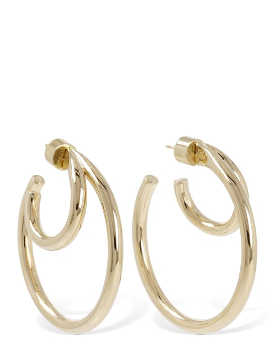 Jennifer Fisher: Large Double Lilly hoop earrings - Altın Rengi - women_0 | Luisa Via Roma