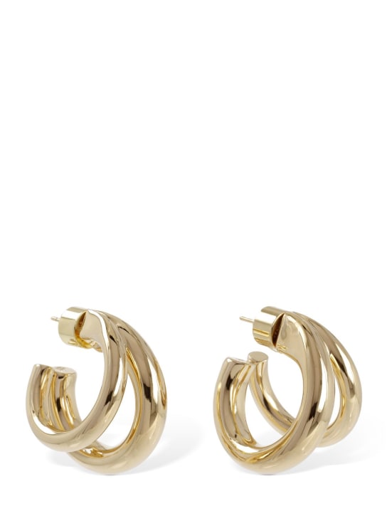 Jennifer Fisher: Double Natasha Lilly huggie earrings - Gold - women_1 | Luisa Via Roma