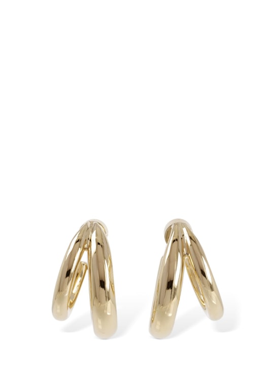 Jennifer Fisher: Double Natasha Lilly huggie earrings - Gold - women_0 | Luisa Via Roma