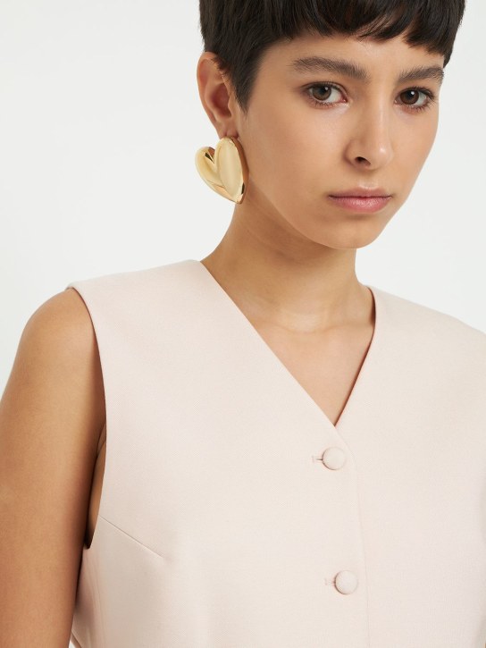 Jennifer Fisher: Puffy Heart stud earrings - Gold - women_1 | Luisa Via Roma