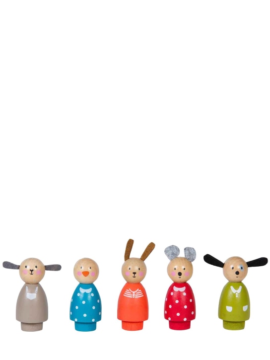 Moulin Roty: Set di 5 giocattoli Grande Famille in legno - Multicolore - kids-boys_1 | Luisa Via Roma