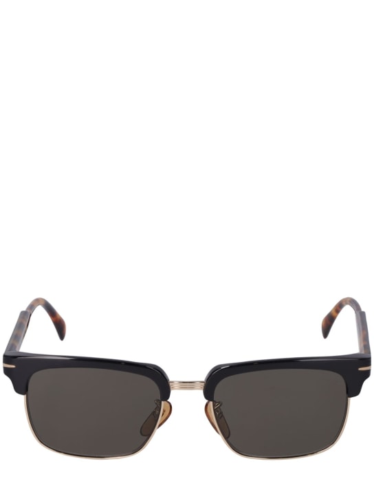 DB Eyewear by David Beckham: DB squared metal sunglasses - Siyah/Gri - men_0 | Luisa Via Roma