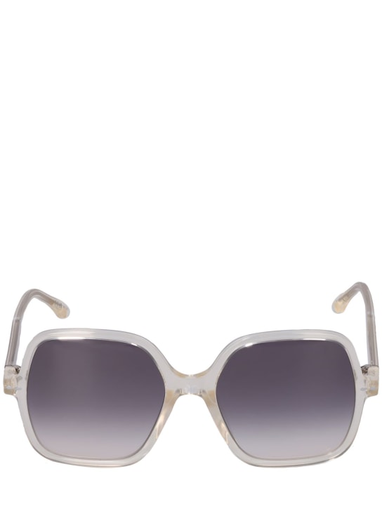 Isabel Marant: Oversize squared acetate sunglasses - Gelb/Grau - women_0 | Luisa Via Roma