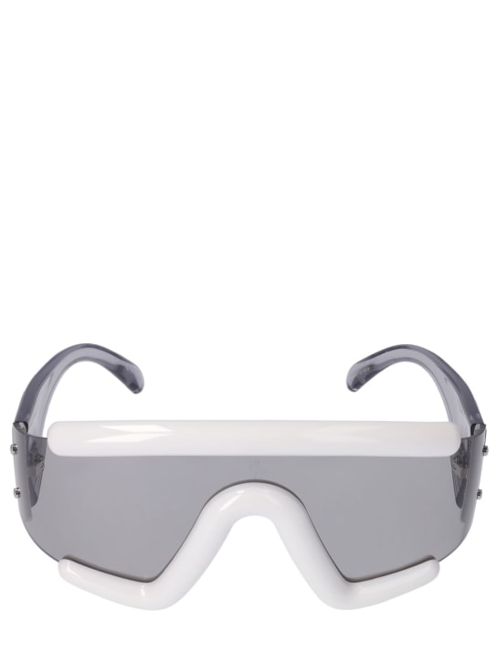 Moncler: Lancer sunglasses - White/Smoke - women_0 | Luisa Via Roma
