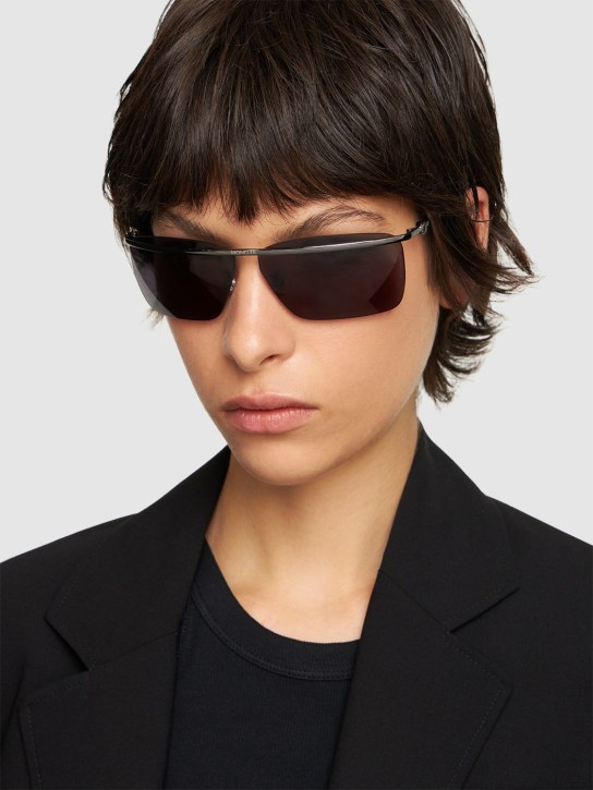 Moncler: Niveler太阳镜 - 黑色/烟色 - women_2 | Luisa Via Roma