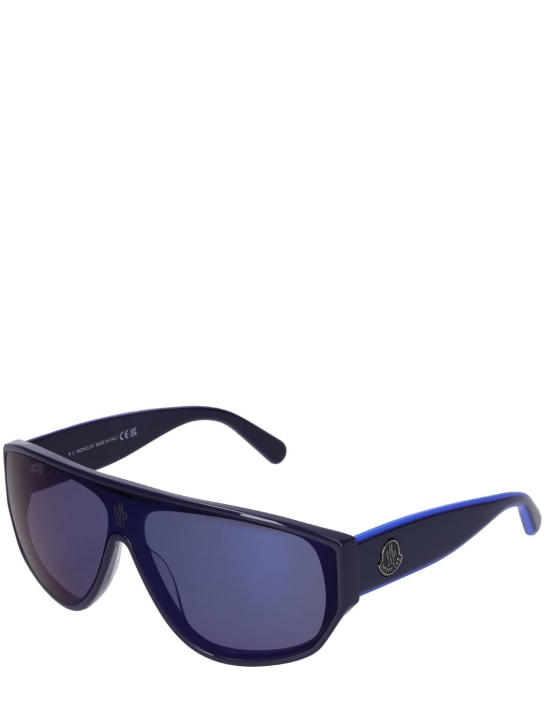 Moncler: Tronn sunglasses - Shiny Blue/Blue - men_1 | Luisa Via Roma
