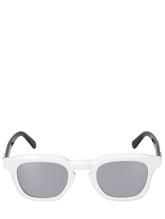 Moncler: Gradd sunglasses - White/Smoke - men_0 | Luisa Via Roma