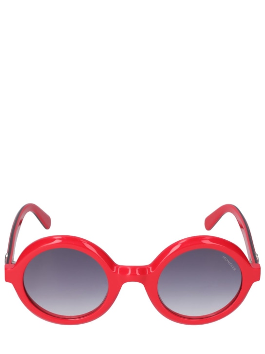 Moncler: Orbit sunglasses - Shiny Red/Smoke - women_0 | Luisa Via Roma