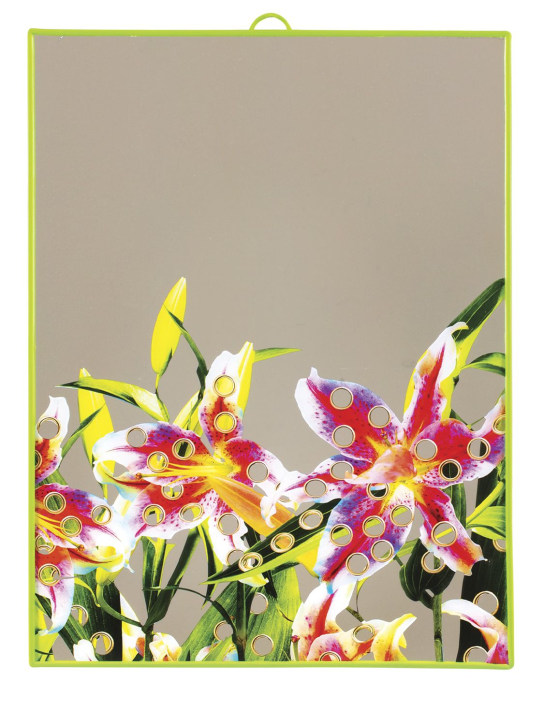 Seletti: Espejo Flower con marco de plástico - Plata - ecraft_0 | Luisa Via Roma