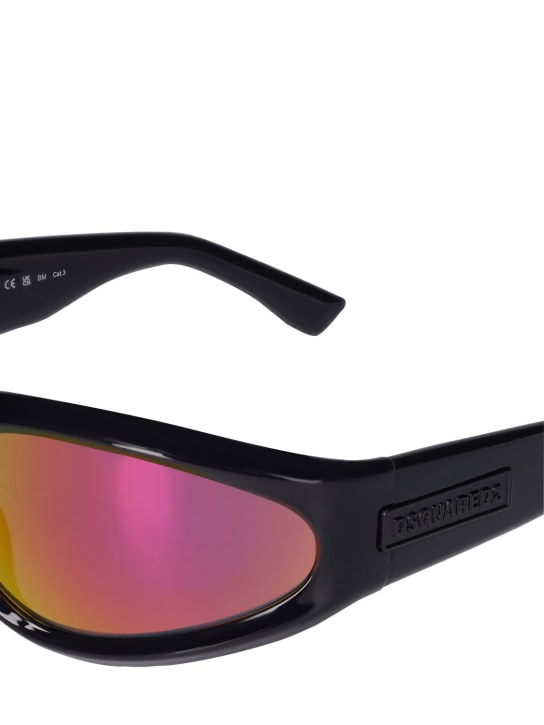 Dsquared2: D2 Wraparound mask sunglasses - Black/Pink - men_1 | Luisa Via Roma