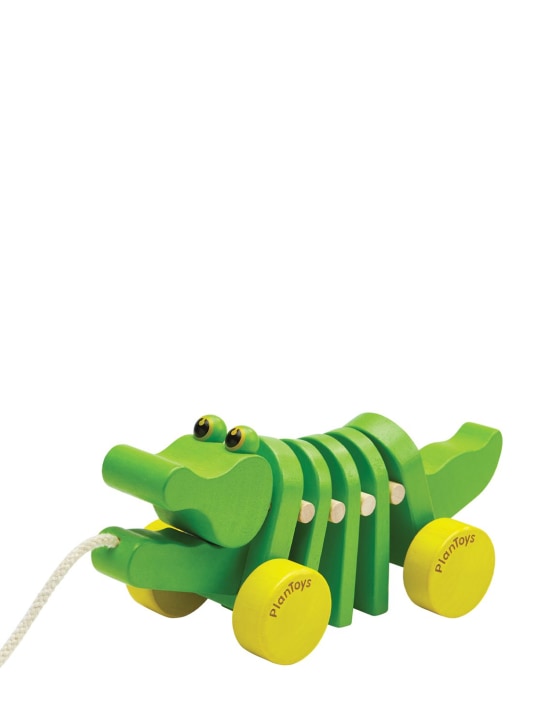 PlanToys: Dancing Alligator pull-along toy - Verde/Giallo - kids-girls_0 | Luisa Via Roma