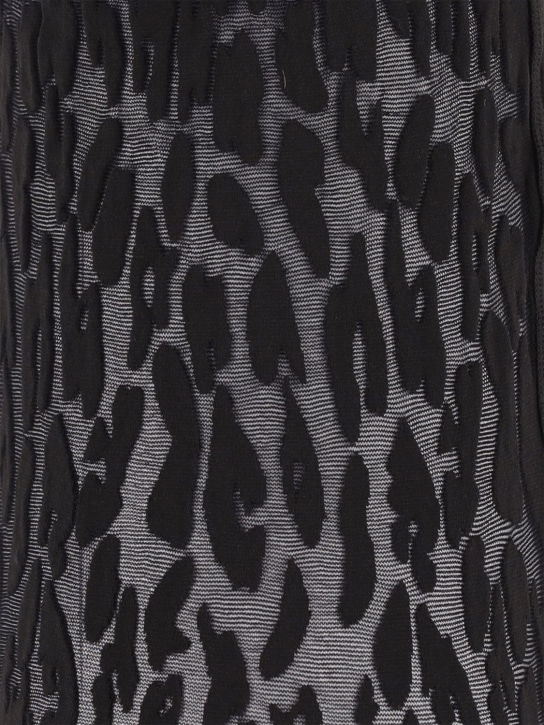 Wolford: Leopard print mesh tights - Black - women_1 | Luisa Via Roma