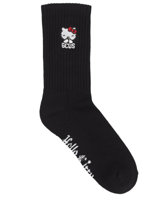 Hello kitty logo cotton blend socks - GCDS - Men | Luisaviaroma