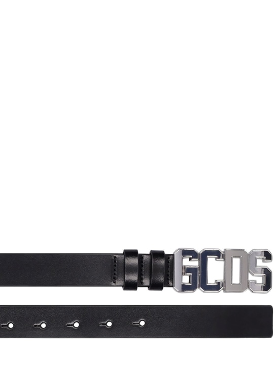 GCDS: Cintura in pelle con logo - men_2 | Luisa Via Roma