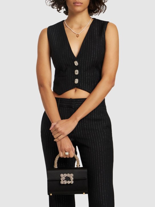 Roger Vivier: Mini flower jewel envelope bag - women_1 | Luisa Via Roma