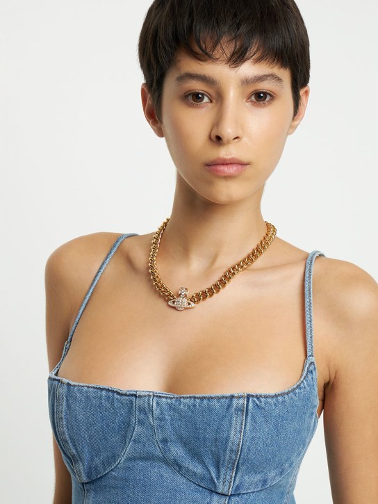 Vivienne Westwood: Halskette „Graziella“ - Gold/Kristall - women_1 | Luisa Via Roma