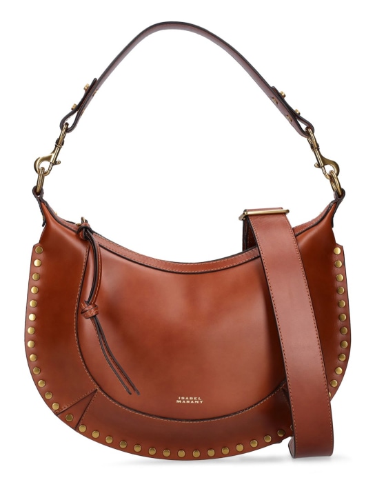 Isabel Marant: Naoko soft leather shoulder bag - Cognac - women_0 | Luisa Via Roma