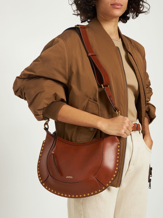 Isabel Marant: Sac porté épaule en cuir souple Naoko - Cognac - women_1 | Luisa Via Roma