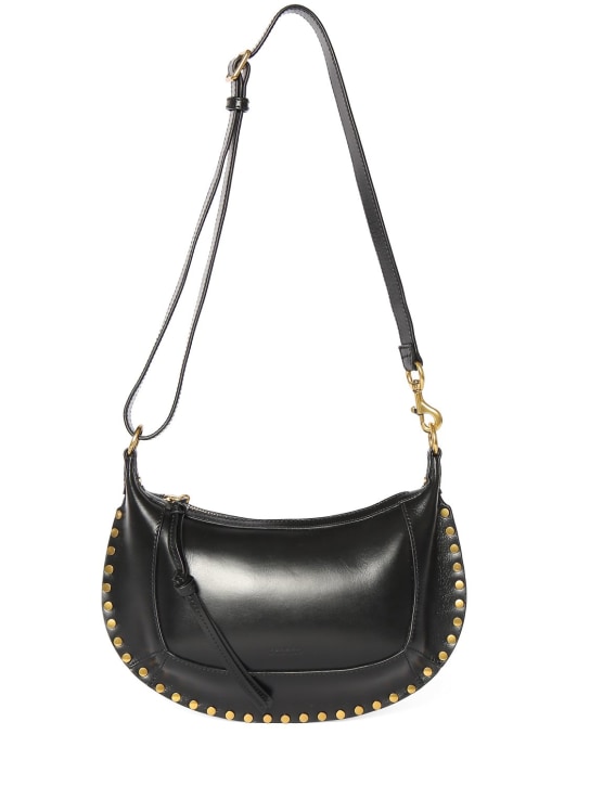 Isabel Marant: Oskan Moon leather shoulder bag - Black - women_0 | Luisa Via Roma