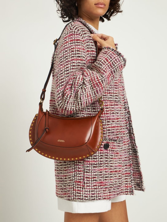 Isabel Marant: Oskan Moon leather shoulder bag - Cognac - women_1 | Luisa Via Roma