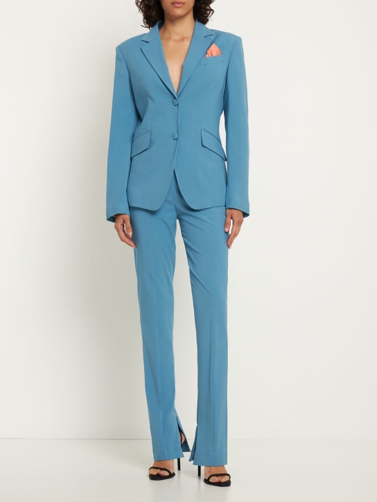 HEBE STUDIO: The Goldie ストレッチビスコースパンツ - ブルー - women_1 | Luisa Via Roma