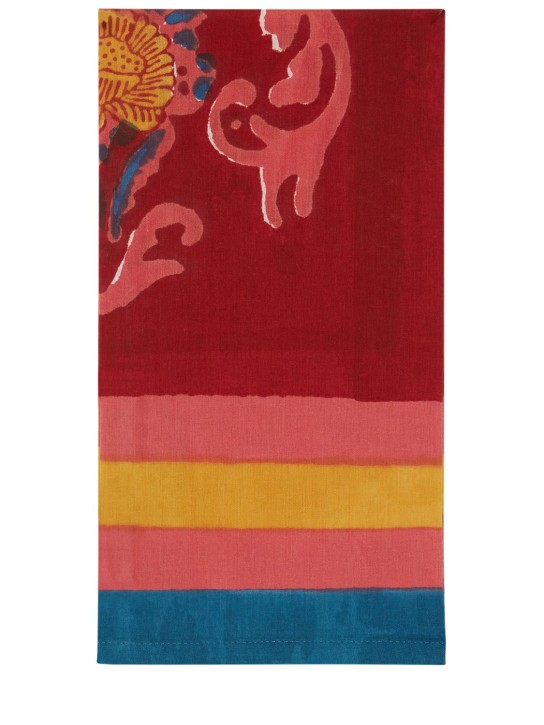 LISA CORTI: Lot de 4 serviettes de table Brocade Royal Blue - Rouge/Multicolore - ecraft_0 | Luisa Via Roma