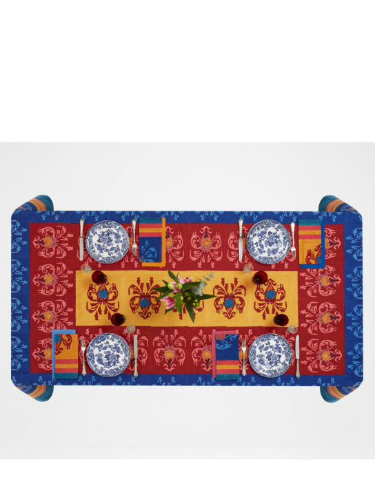 LISA CORTI: Brocade Royal Blue tablecloth - Renkli - ecraft_1 | Luisa Via Roma