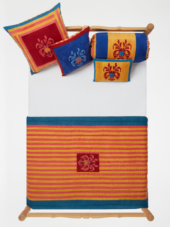 LISA CORTI: Brocade Royal Blue junior quilt - Multicolor - ecraft_2 | Luisa Via Roma