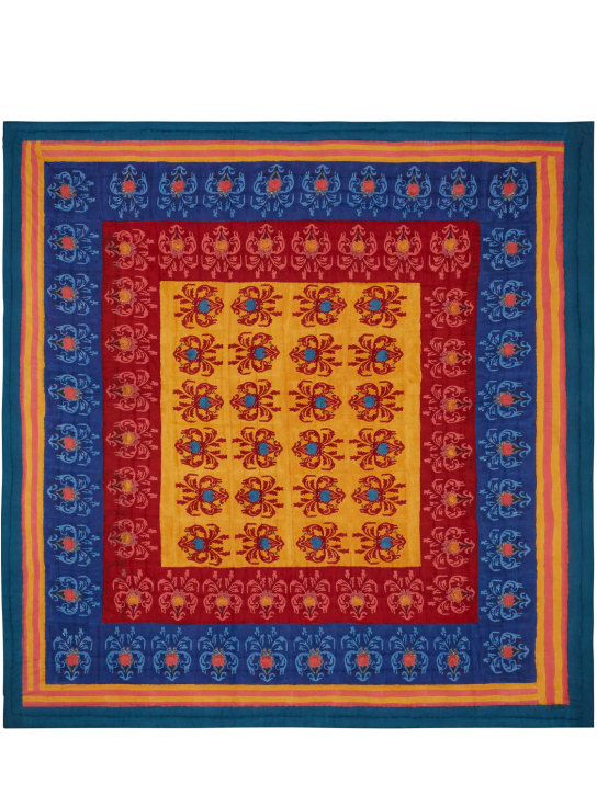 LISA CORTI: Brocade Royal Blue bedspread - Multicolor - ecraft_0 | Luisa Via Roma