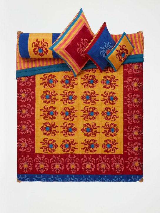 LISA CORTI: Brocade Royal Blue bedspread - Multicolor - ecraft_2 | Luisa Via Roma