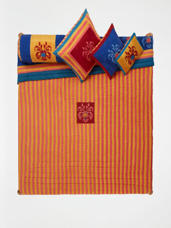 LISA CORTI: Brocade Royal Blue bedspread - Multicolor - ecraft_1 | Luisa Via Roma
