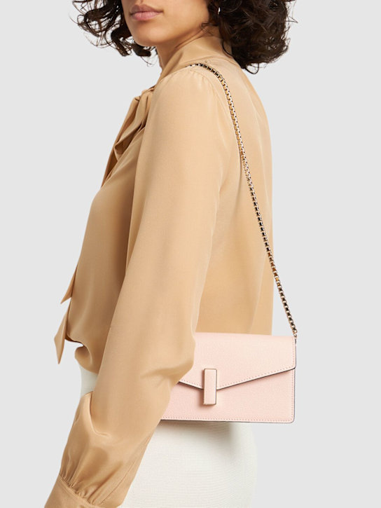 Valextra: New Iside clutch w/chain - Peonia - women_1 | Luisa Via Roma