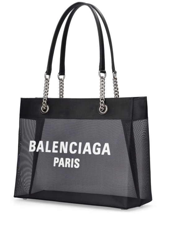 Balenciaga: Medium Duty Free leather & mesh tote - Black - women_1 | Luisa Via Roma