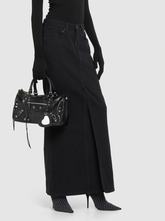 Balenciaga: Medium Le Cagole leather duffle bag - Siyah - women_1 | Luisa Via Roma