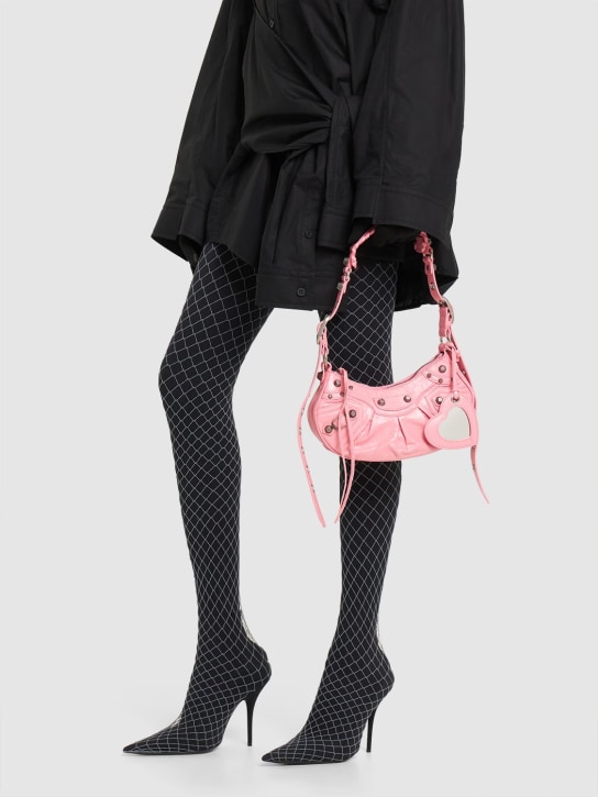 Balenciaga: XS Schultertasche aus Leder "Le Cagole" - Sweet Pink - women_1 | Luisa Via Roma