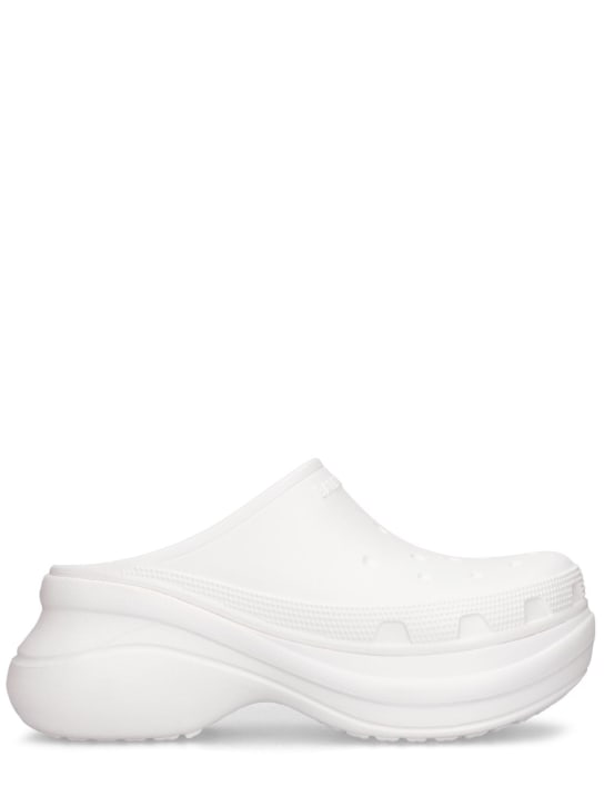 Balenciaga: 85毫米Croscs橡胶凉鞋 - 白色 - women_0 | Luisa Via Roma