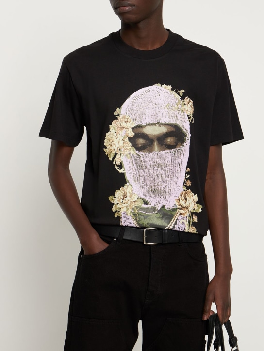 Ih Nom Uh Nit: Mask Roses Tシャツ - ブラック - men_1 | Luisa Via Roma