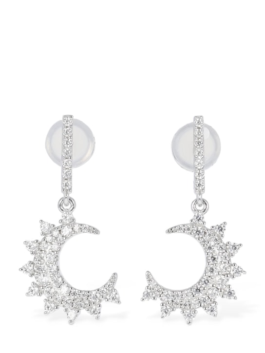 Apm Monaco: Gothique Moon crystal earrings - women_0 | Luisa Via Roma