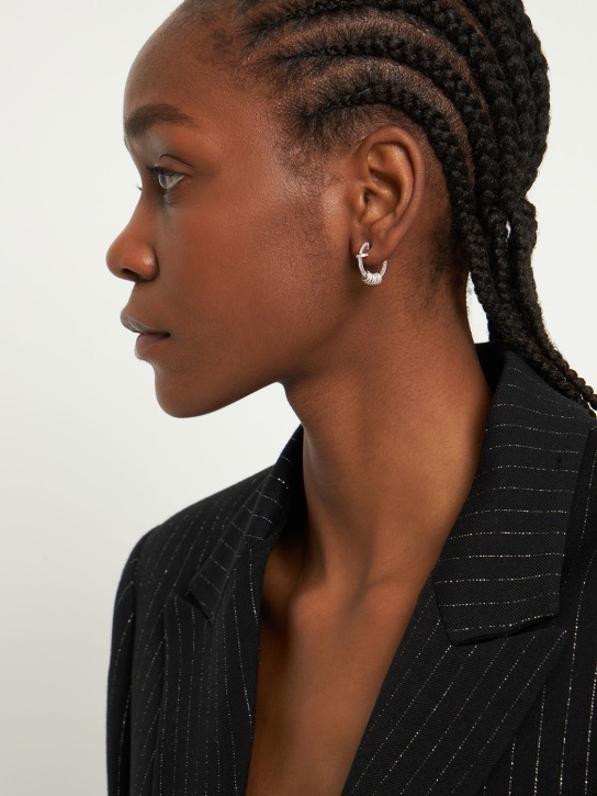 Apm Monaco: Crystal hoop earrings w/ rings - women_1 | Luisa Via Roma