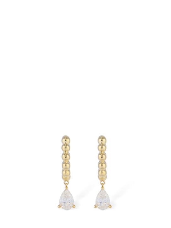 Apm Monaco: Soleil huggie crystal earrings - women_0 | Luisa Via Roma