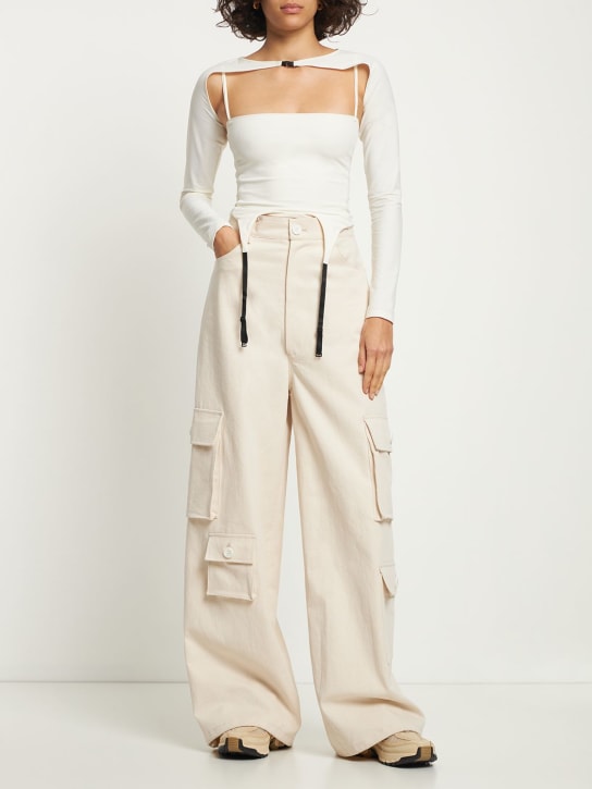 Miaou: Top Phoenix in tricot - Avorio - women_1 | Luisa Via Roma