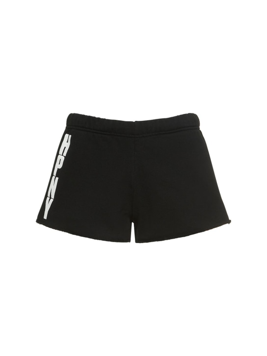 Heron Preston: HPNY regular cotton jersey sweat shorts - Black - women_0 | Luisa Via Roma